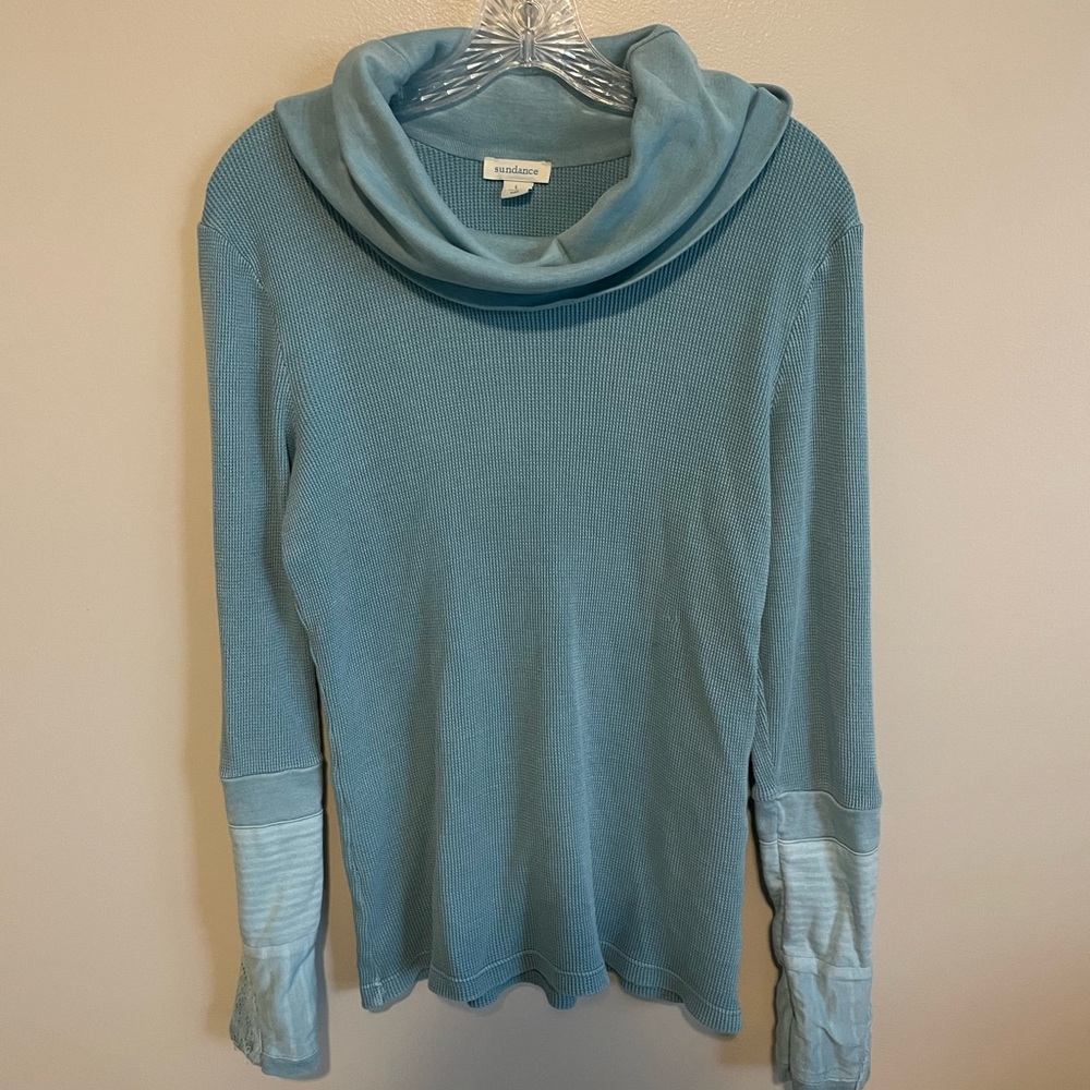 Sundance Blue Cowl Neck Sweater
